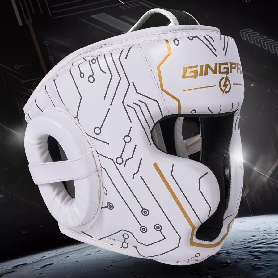 Casco de seguridad de boxeo de cuero