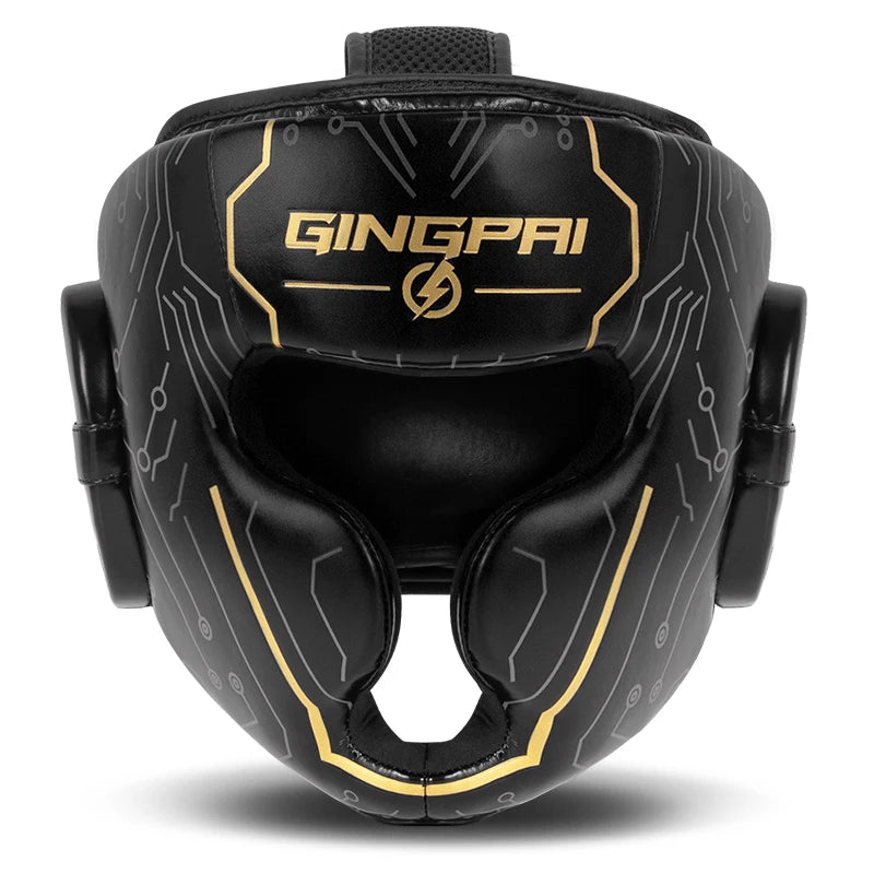 Casco de seguridad de boxeo de cuero