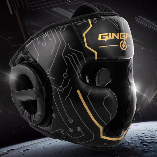 Casco de seguridad de boxeo de cuero