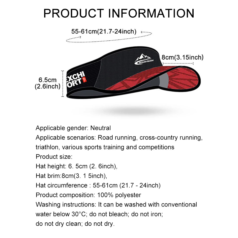 Visera elástica deportiva